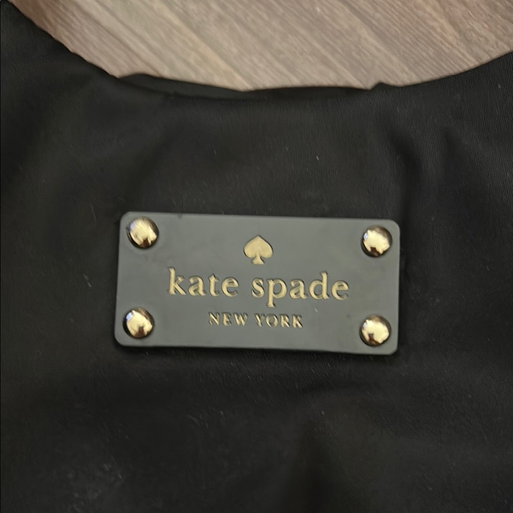 Kate Spade Black Pleated Shoulder Bag with Metallic Accent - Picture 2 of 6